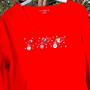 Liz Claiborne Christmas Tee
